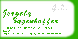 gergely wagenhoffer business card